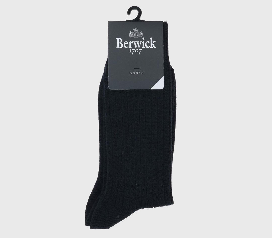 BERWICK Μάλλινη Ριμπ Κάλτσα Μαύρο